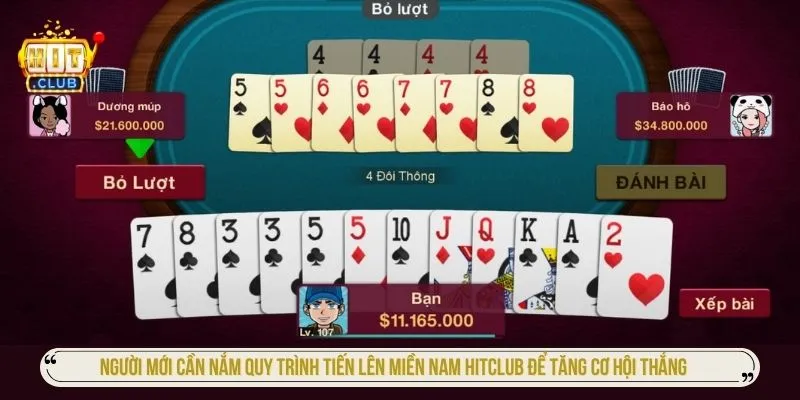 Người mới cần nắm quy trình tiến lên miền nam HITCLUB để tăng cơ hội thắng