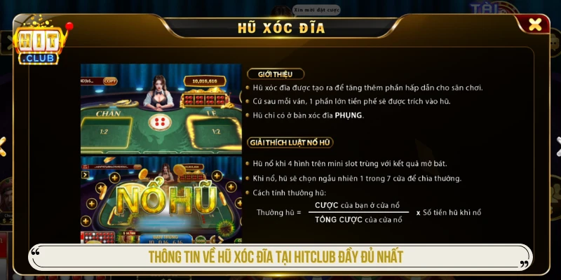 Thông tin về Hũ Xóc Đĩa tại HITCLUB đầy đủ nhất