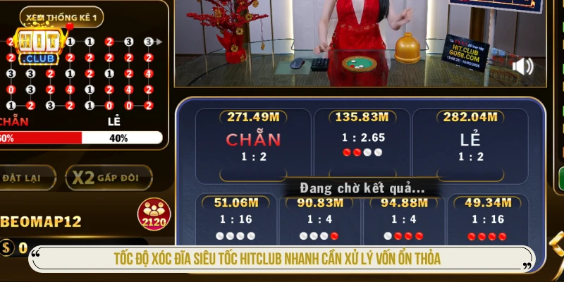 Tốc độ xóc đĩa siêu tốc HITCLUB nhanh cần xử lý vốn ổn thỏa