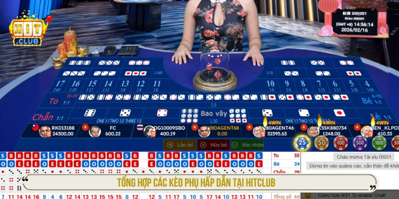 Sicbo Đại Phú Quý HITCLUB Ấn Tượng Và Cách Chơi Thắng Lớn Tổng hợp các kèo phụ hấp dẫn tại HITCLUB